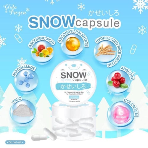 سنو كبسولات بودرة من جلوتا فروزن 30 كبسولة (غير مخ...