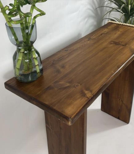 كنسول خشب طبيعي