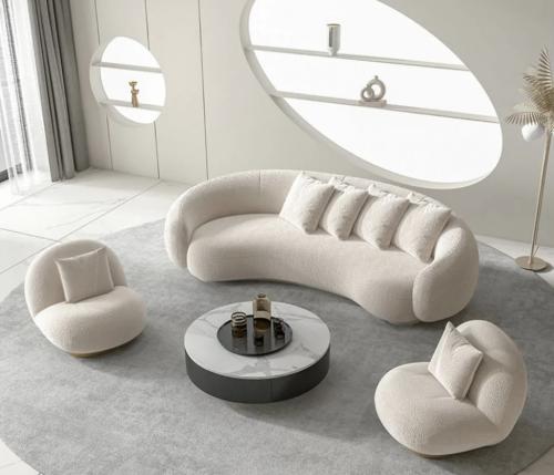 كنب بوكليه تصميم عصري وحديث قطعه سداسي 4 اشخاص 2 ك...