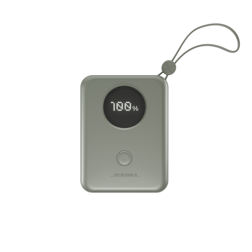 باور بانك أخضر 10000mAh بشاشة رقمية - ع كابلات Lig...