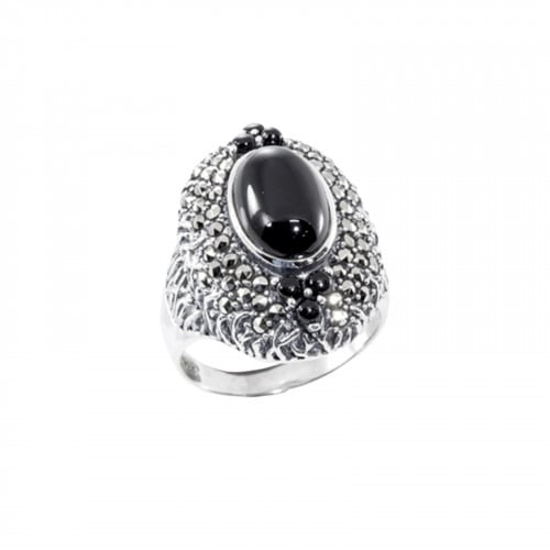 خاتم فضة خالصة 925 وأحجار الماركسايت
