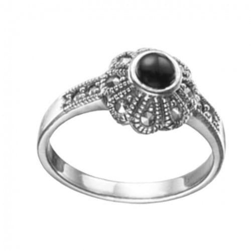 خاتم فضة خالصة 925 وأحجار الماركسايت