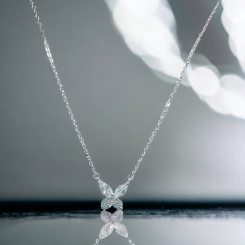 تعليقة فضة عيار 925 مطلية قطع الماس