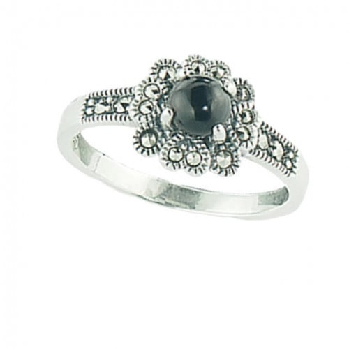 خاتم فضة خالصة 925 وأحجار الماركسايت