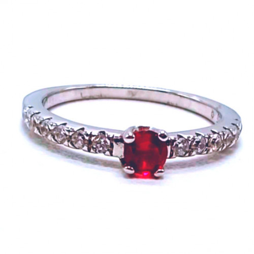 خاتم فضة خالصة 925 مطلية روديوم قطع الماس