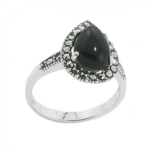 خاتم فضة خالصة 925 وأحجار الماركسايت