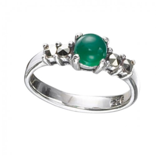 خاتم فضة خالصة 925 وأحجار الماركسايت