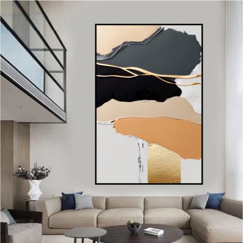 لوحة جدارية فن تجريدي مودرن تصميم 36