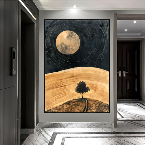 لوحة جدارية فن تجريدي مودرن تصميم 38