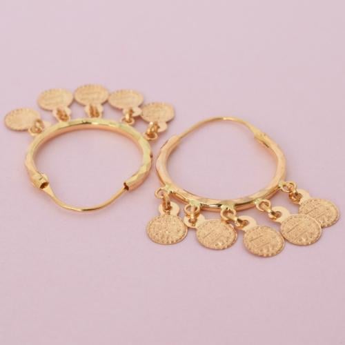 حلق ذهب عيار 21 - AC17