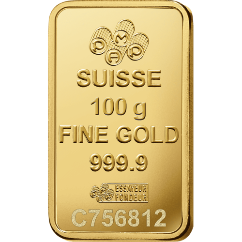 سبيكة ذهب صافي عيار 24 - 100 جرام