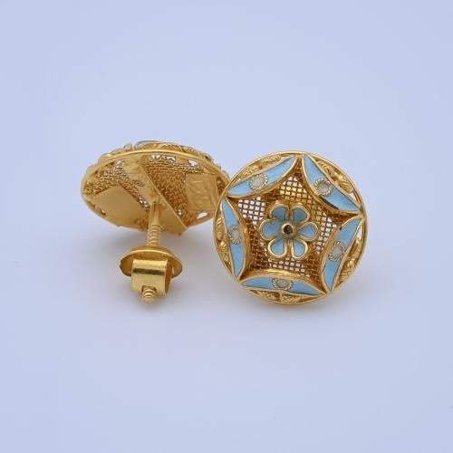 حلق ذهب عيار 21 - AP78