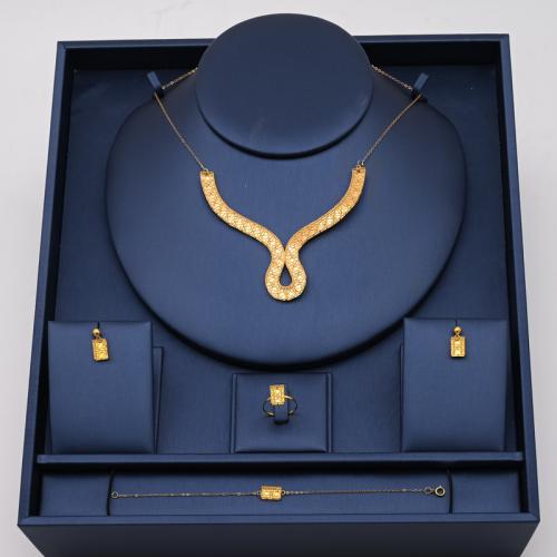 طقم ذهب عيار 21  - AL53