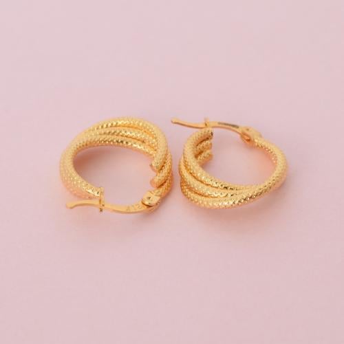 حلق ذهب عيار 21 - AB80