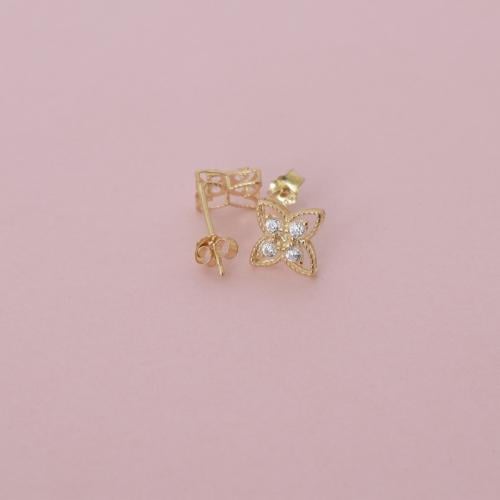 حلق ذهب عيار 18 - AB68