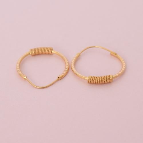 حلق ذهب عيار 21 - AB94