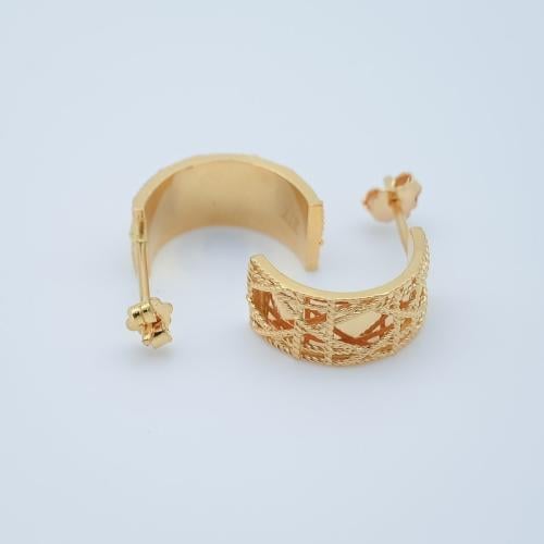 حلق ذهب عيار 21 - AK10