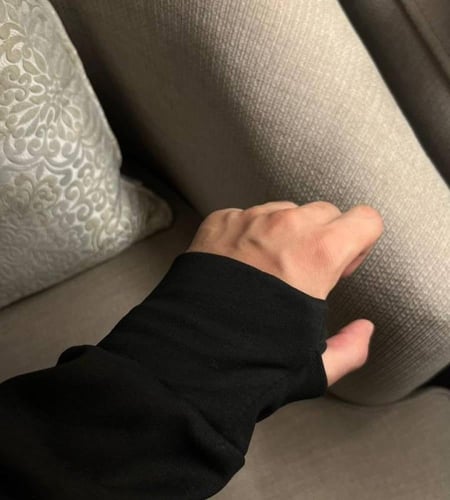 بلوفر هودي دبل كاب من براند اوب رمادي