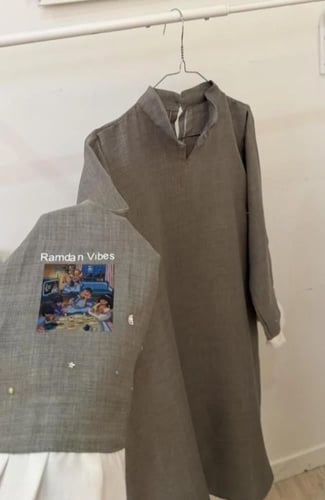 جلابيه رمادي