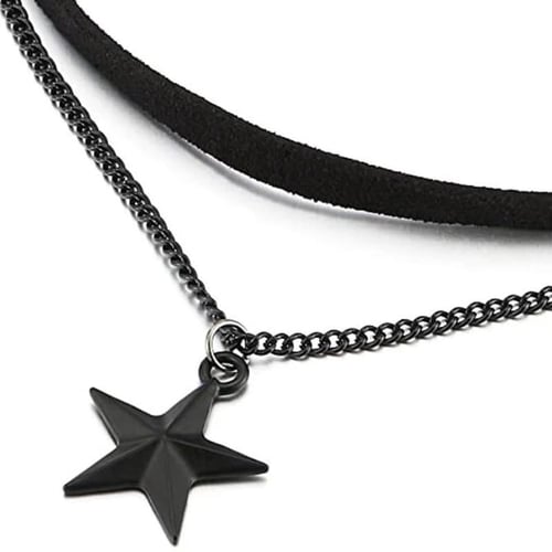 Black catenary with black star