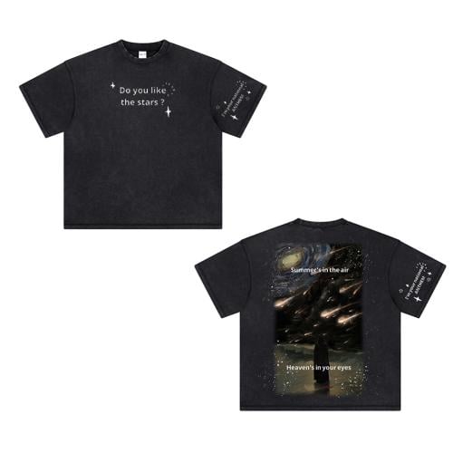 Flaming stars tshirt