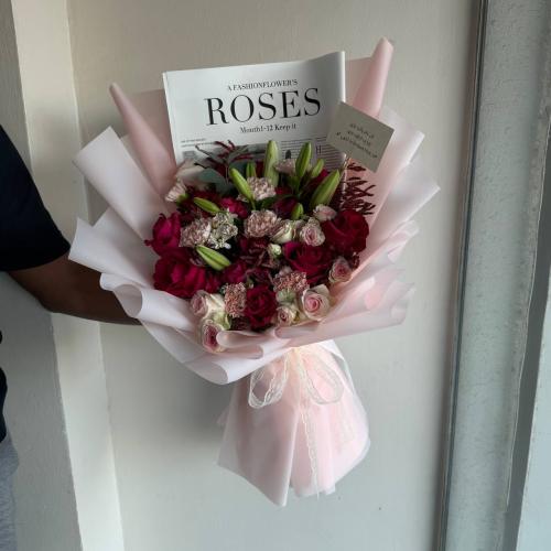 باقة زهور القرنفل