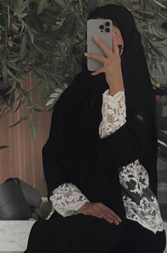 عباية أميرة الدانتيل الأبيض