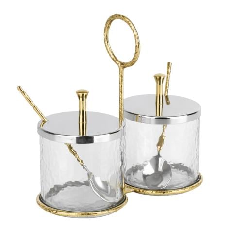 Double glass sugar set - Al Seef Home