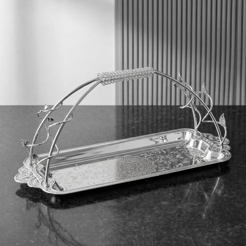 Silver steel carrier / Saif Home