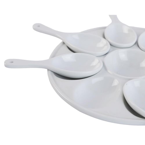 طقم ملاعق مع صحن - بورسلان | السيف هوم