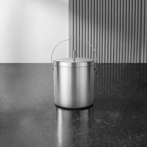 Ice bucket stainless steel with lid - 3 liters | Al Saif Home