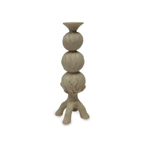 Decorative candle holder with a modern natural design – a calm touch with an elegant stone texture