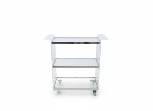 عربة تقديم زجاجية شفافة بإطار عصري – لمسة فخامة لت...