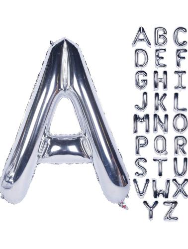 Silver Letter Helium Balloon بالون هليوم حرف كبير...