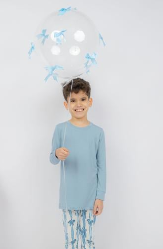 Tied with Love- بيجامة بامبو أزرق