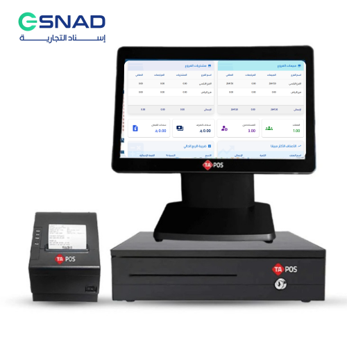 جهاز كاشير شاشة لمس+ درج + طابعة+البرنامج هدية