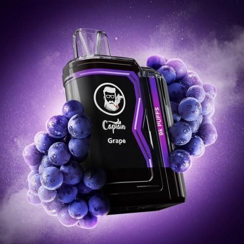 كابتن فيب 9000 سحبة عنب CAPTAIN VAPE 9000 PUFFS GR...