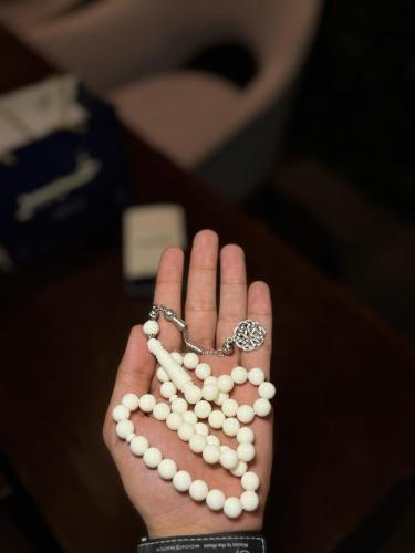 سبحة بكلايت أبيض - طربزونه حديد