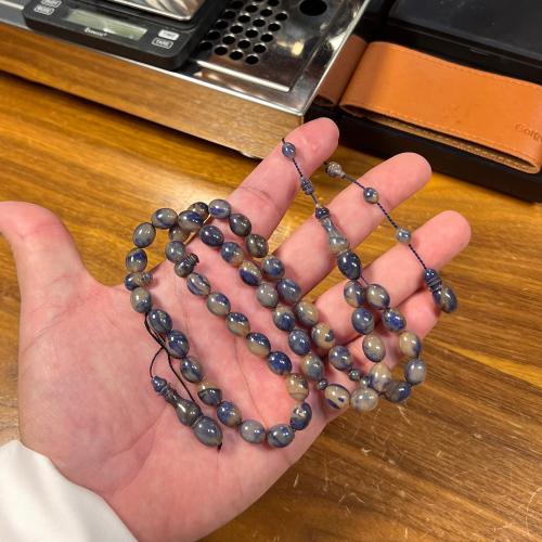 سبحة فاتوران ازرق معرق عكروكي