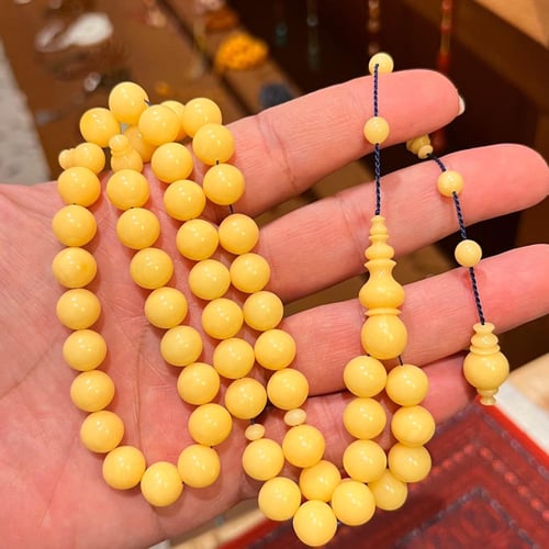 سبحة فاتوران كرزي طربزونة وفواصل فضة