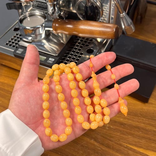 سبحة فاتوران مشمشي معرق