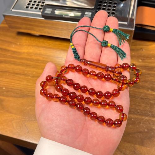 سبحة بكلايت احمر شفاف