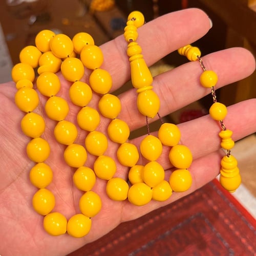 سبحة بولينق اصفر منقاوي