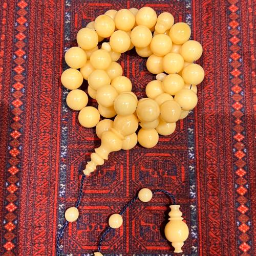 سبحة فاتوران كرزي طربزونة وفواصل فضة