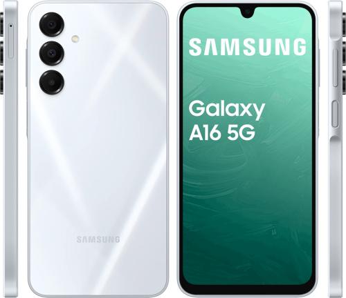 سامسونج A16 128GB+8GB , فايف جي , اللون الابيض
