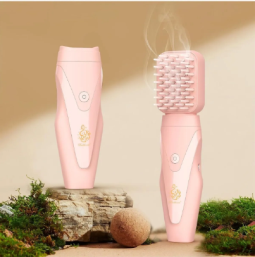 مبخرة شعر الكترونية الوردي