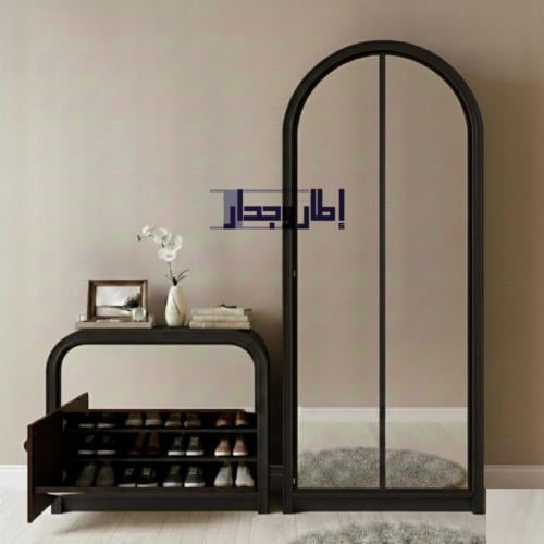 دولاب عباية وأحذية أسود