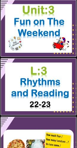 WC3-2- U3 L3-FunOn The Weekend-Rhythms and Reading
