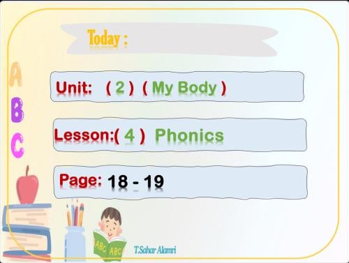 We Can1 (My Body) U1 L4 - Phonics