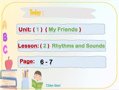 We Can1 (My Friends) U1 L2 - Rhythms and Sounds
